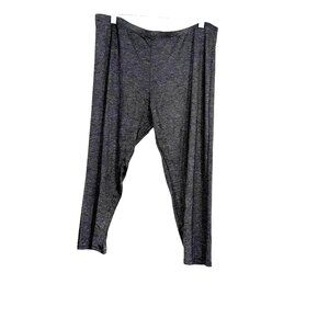 Lovappella Womens Charcoal Gray Capri Pants 2X 95% Rayon 5% Spandex